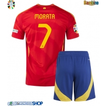 Maglie da calcio Spagna Alvaro Morata #7 Prima Maglia Bambino Europei 2024 Manica Corta (+ Pantaloni corti)
